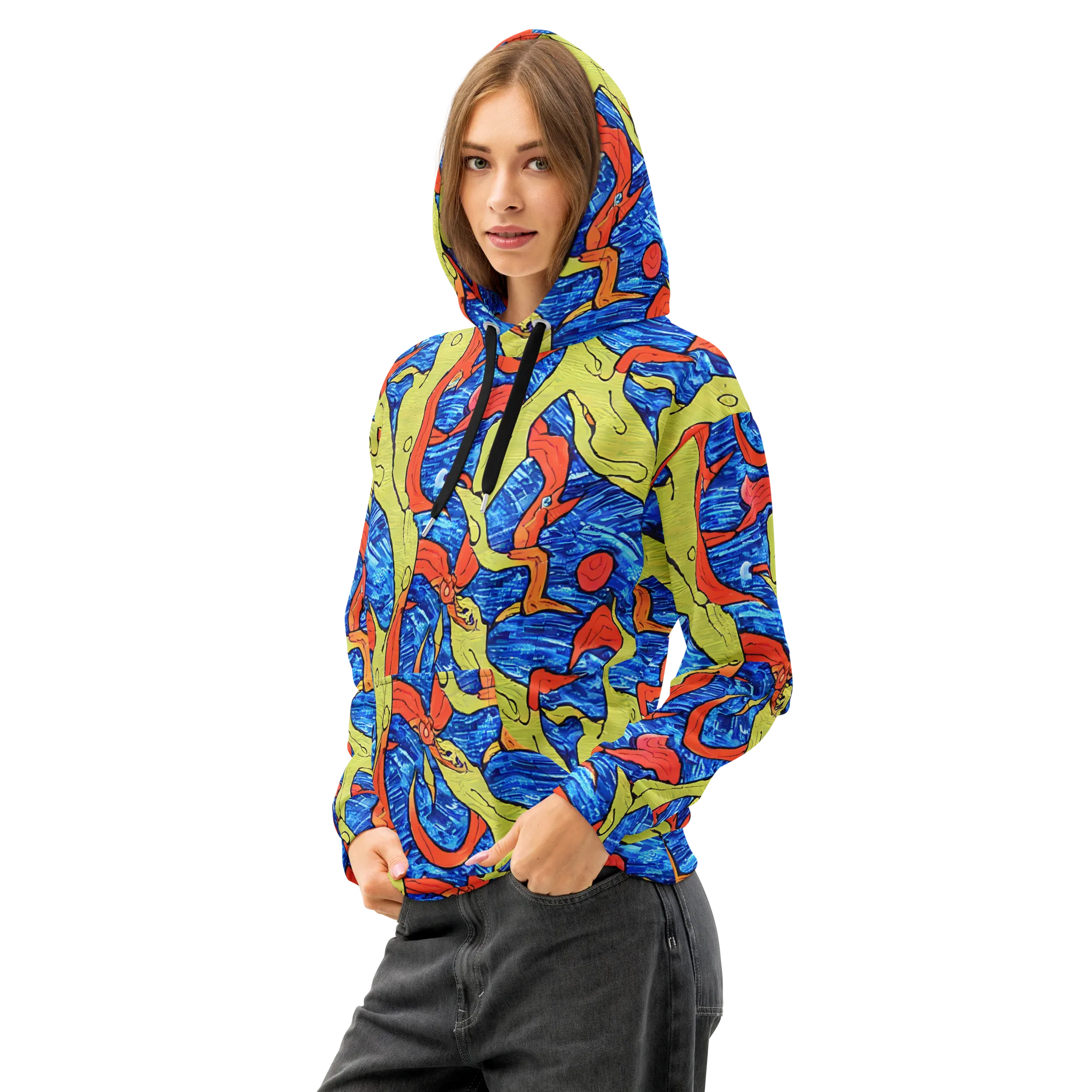 Barbier's Wave on Cotton Hoodie — Left Front