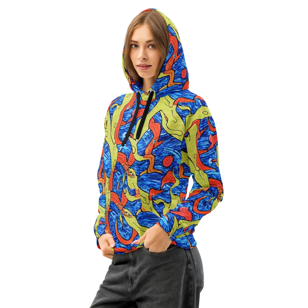 Barbier's Wave on Cotton Hoodie — Left Front