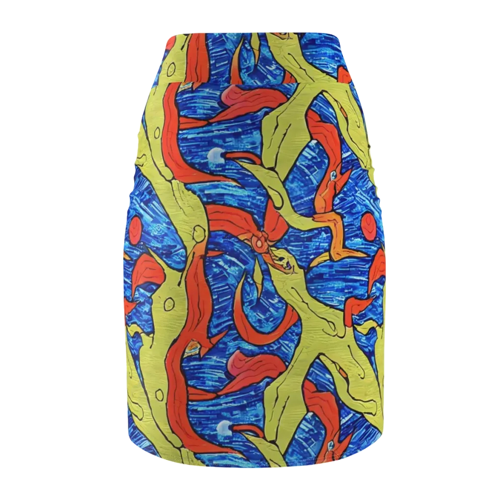 Barbier's Wave on Pencil Skirt — Back