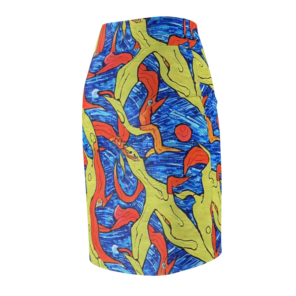 Barbier's Wave on Pencil Skirt — Back Side