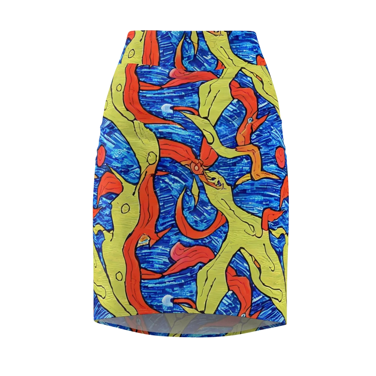 Barbier's Wave on Pencil Skirt — Front