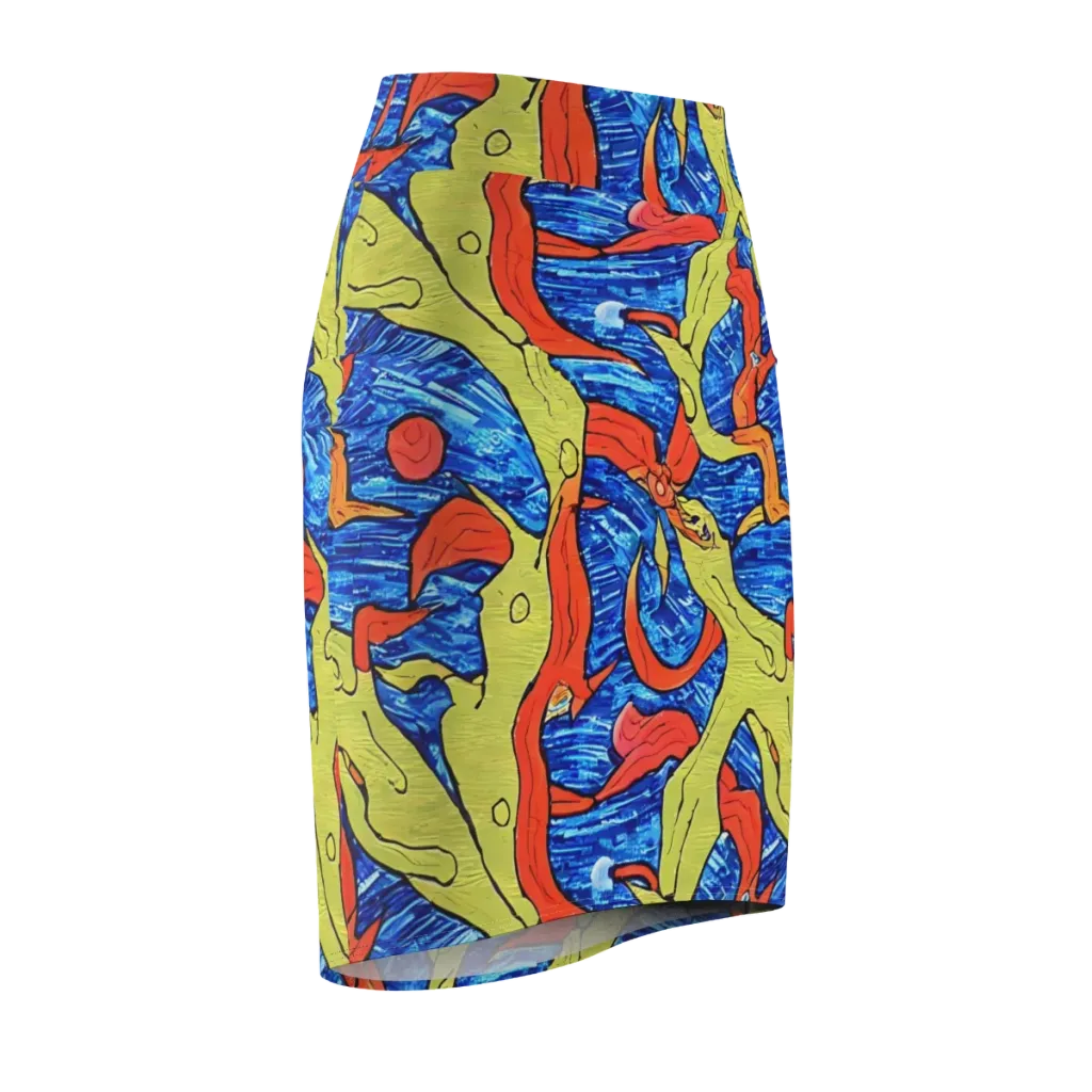 Barbier's Wave on Pencil Skirt — Front Side