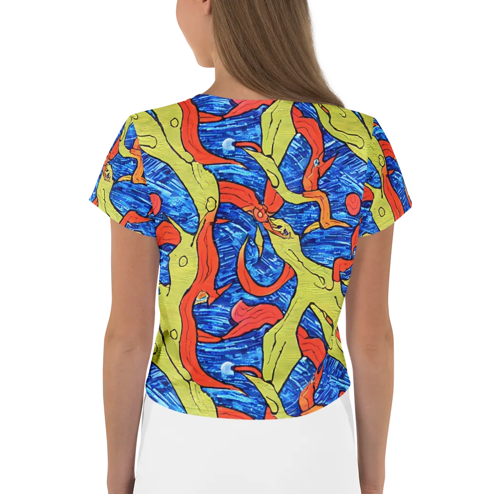 Barbier's Wave on Crop Tee — Back