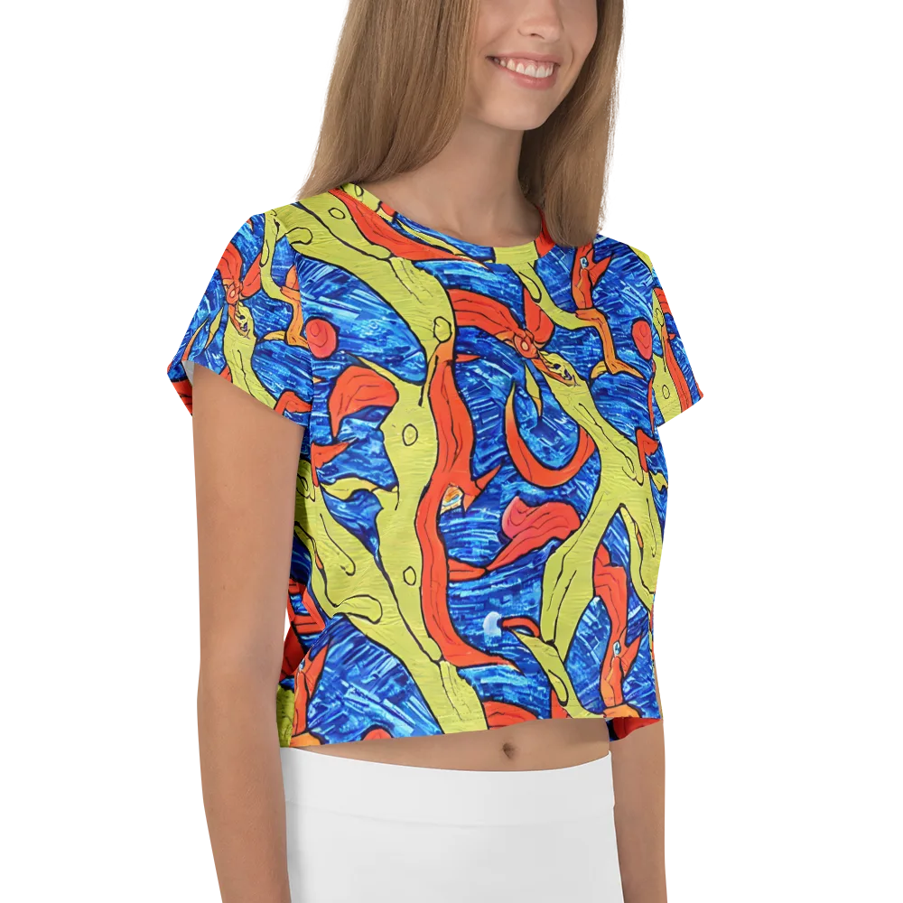 Barbier's Wave on Crop Tee — Right