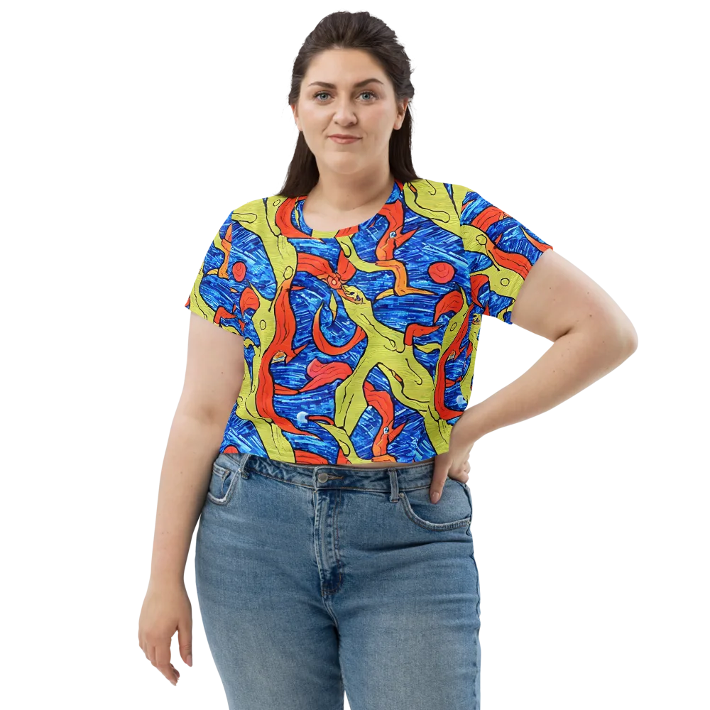 Barbier's Wave on Crop Tee — Front