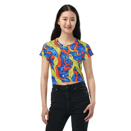 Barbier's Wave on a Crop Tee