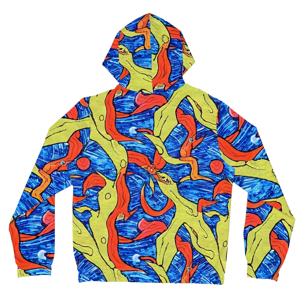 Barbier's Wave on Women's Full-Zip Hoodie — Back