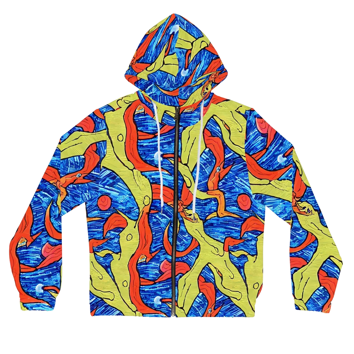 Barbier's Wave on Women's Full-Zip Hoodie — Front
