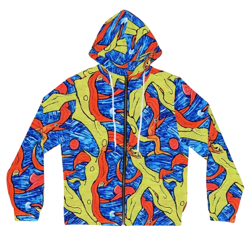 Barbier's Wave on a Women's Full-Zip Hoodie