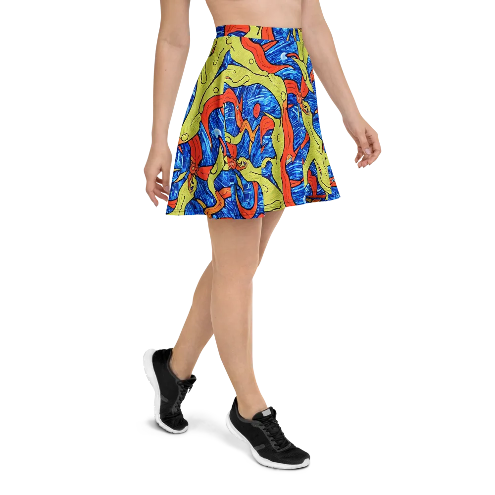 Barbier's Wave on Skater Skirt — Right
