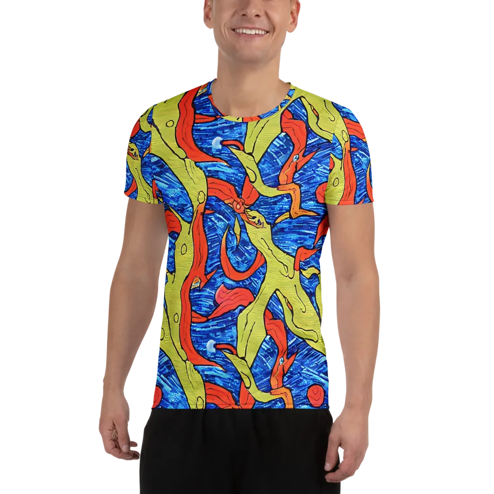 Barbier's Wave on Men's Athletic T-Shirt — Front