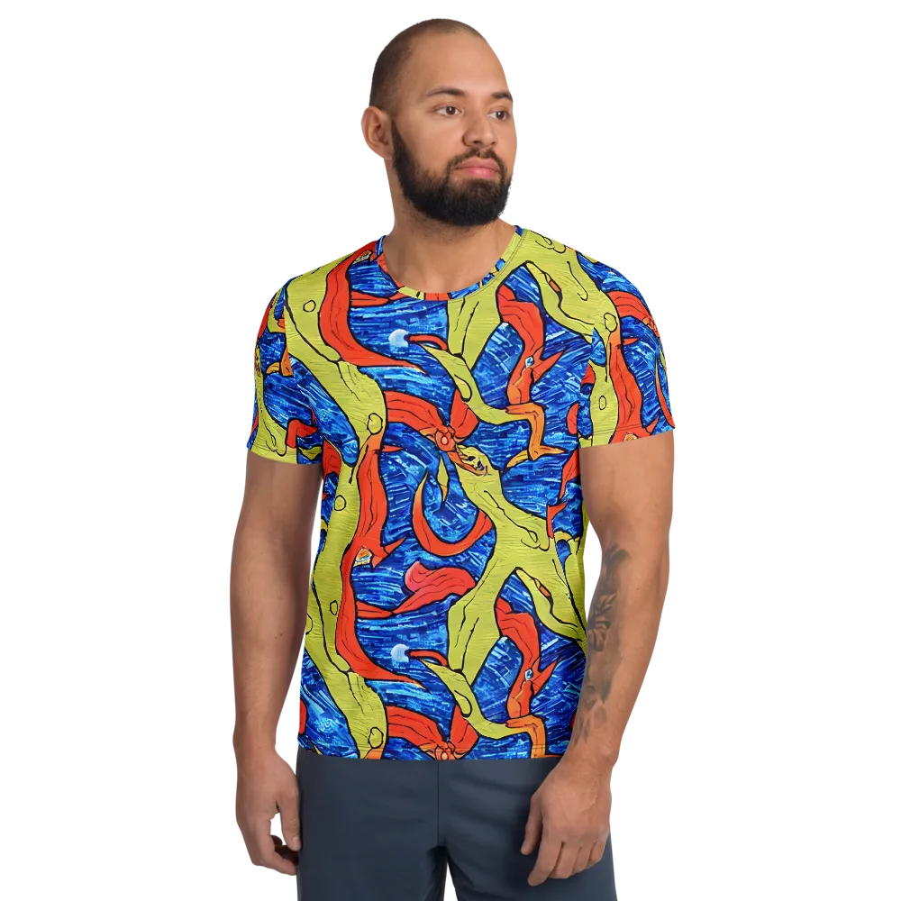 Barbier's Wave on Men's Athletic T-Shirt — Front