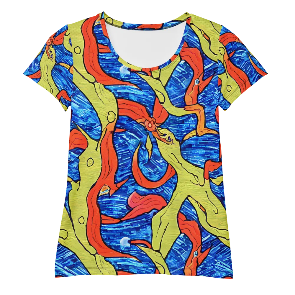 Barbier's Wave on Women's Athletic T-Shirt — Front