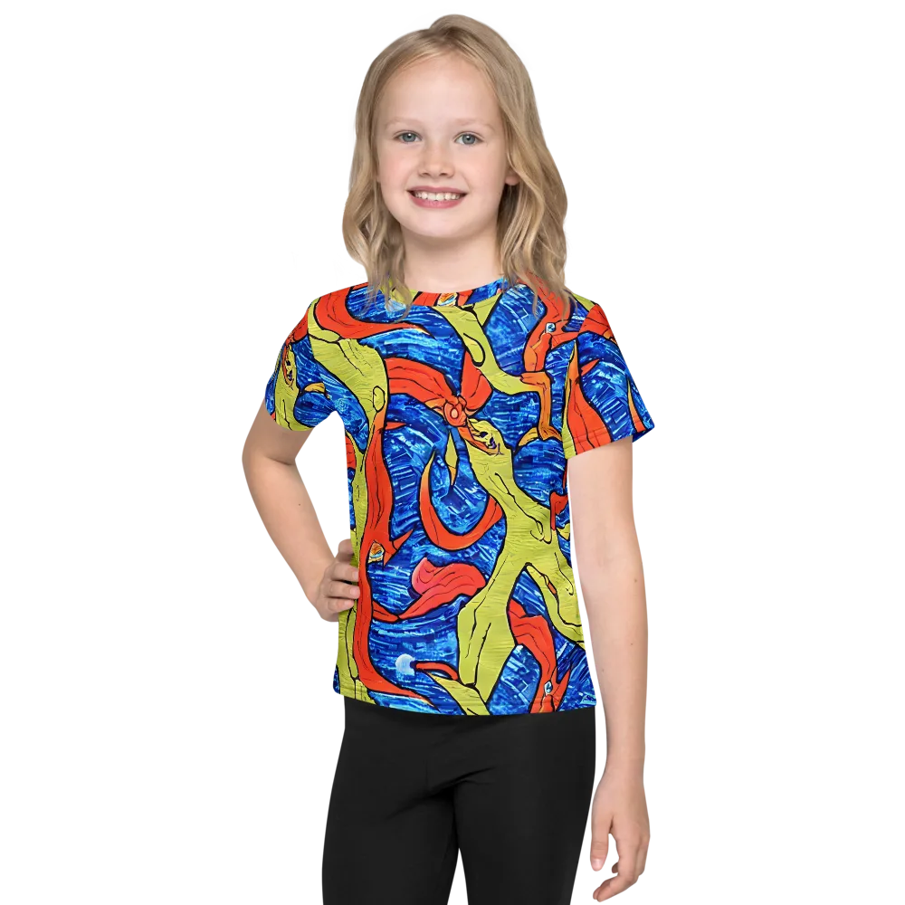 Barbier's Wave on Kids Crew Neck T-Shirt — Front