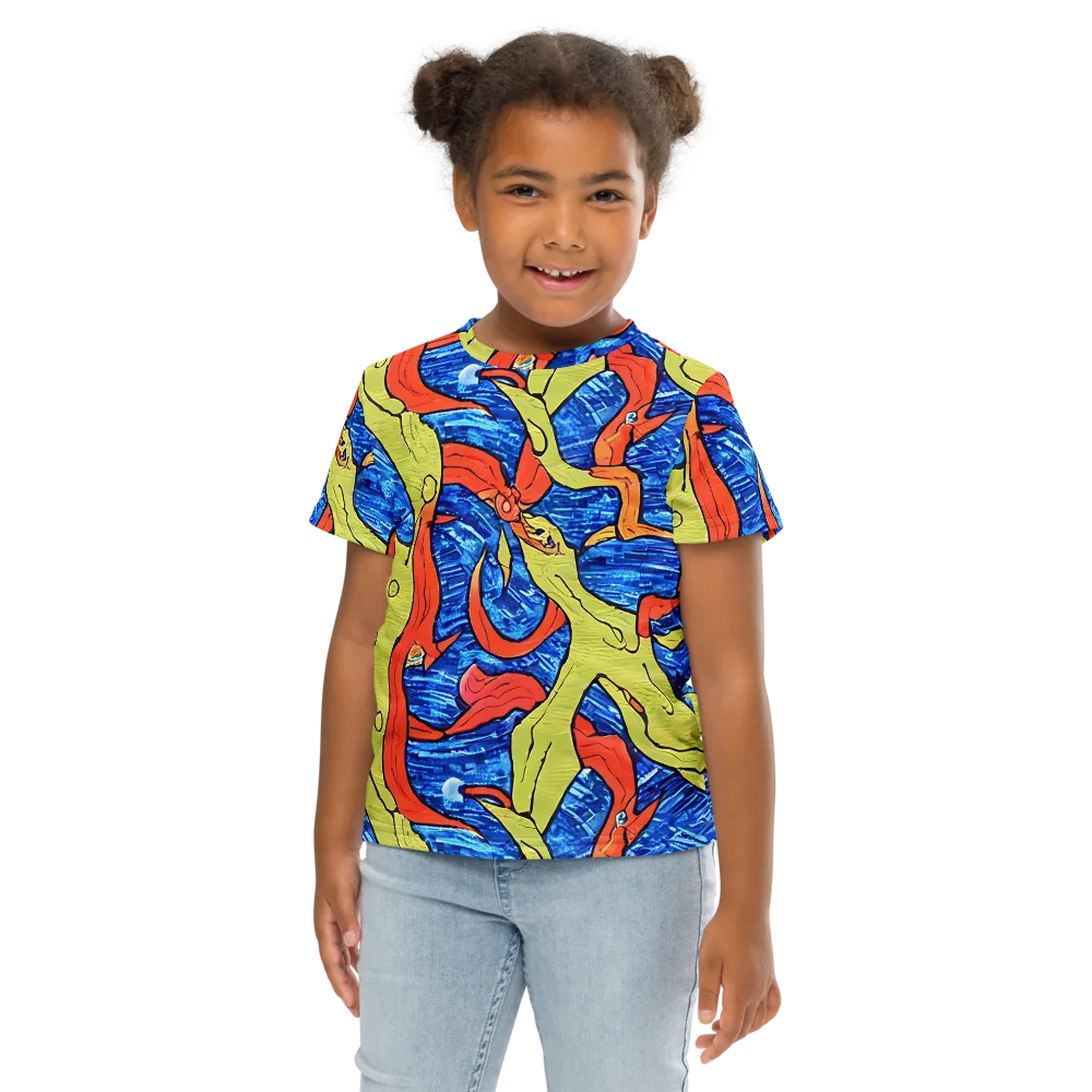 Barbier's Wave on Kids Crew Neck T-Shirt — Front