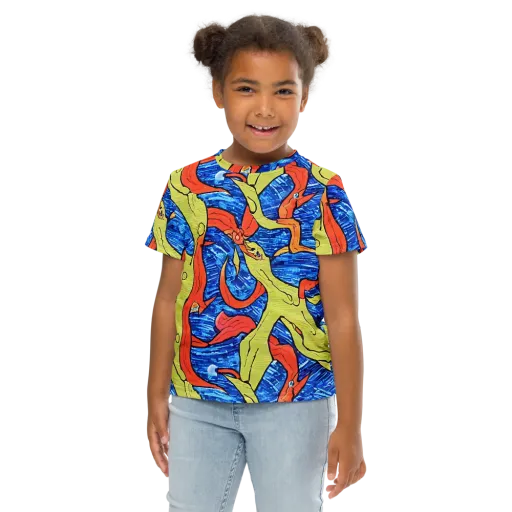Barbier's Wave on a Kids Crew Neck T-Shirt