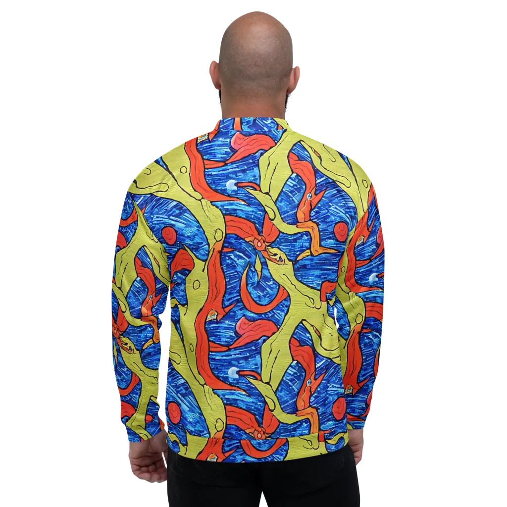 Barbier's Wave on Bomber Jacket — Back