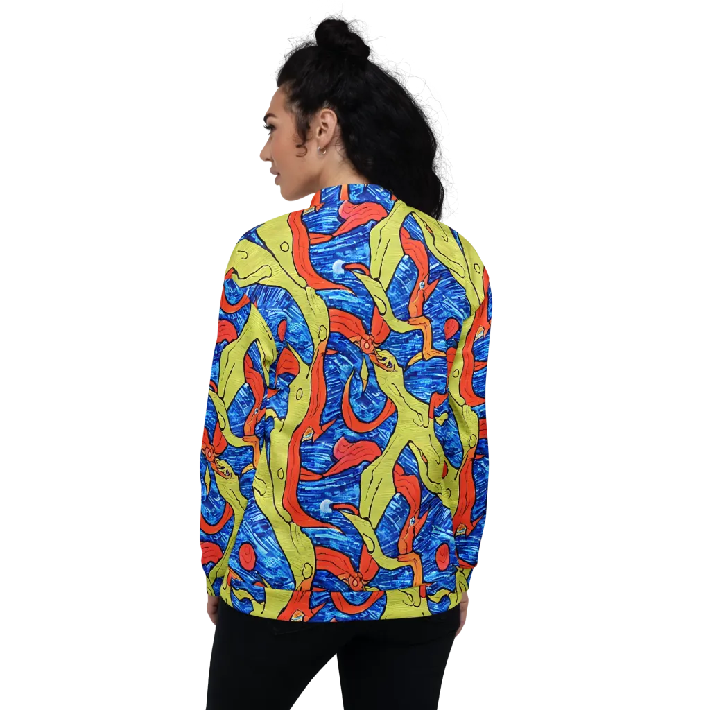 Barbier's Wave on Bomber Jacket — Back