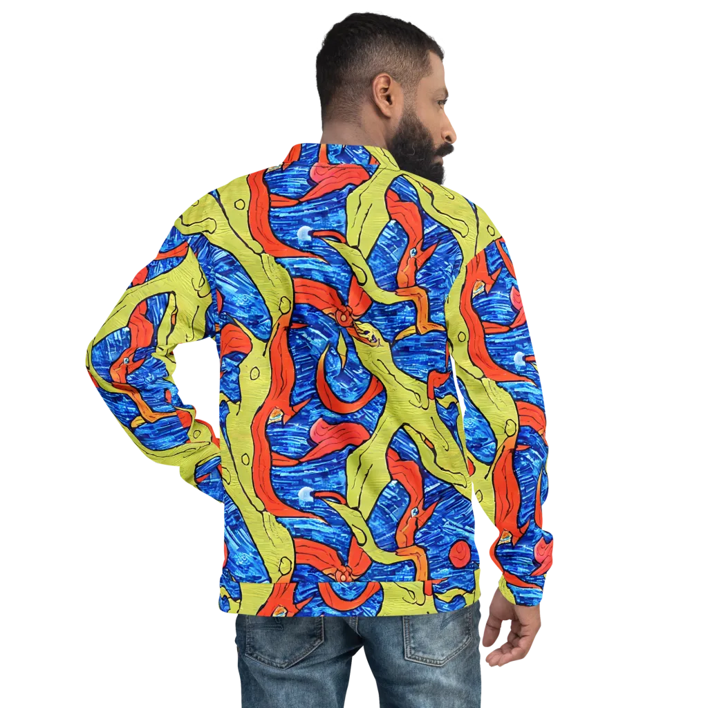 Barbier's Wave on Bomber Jacket — Back