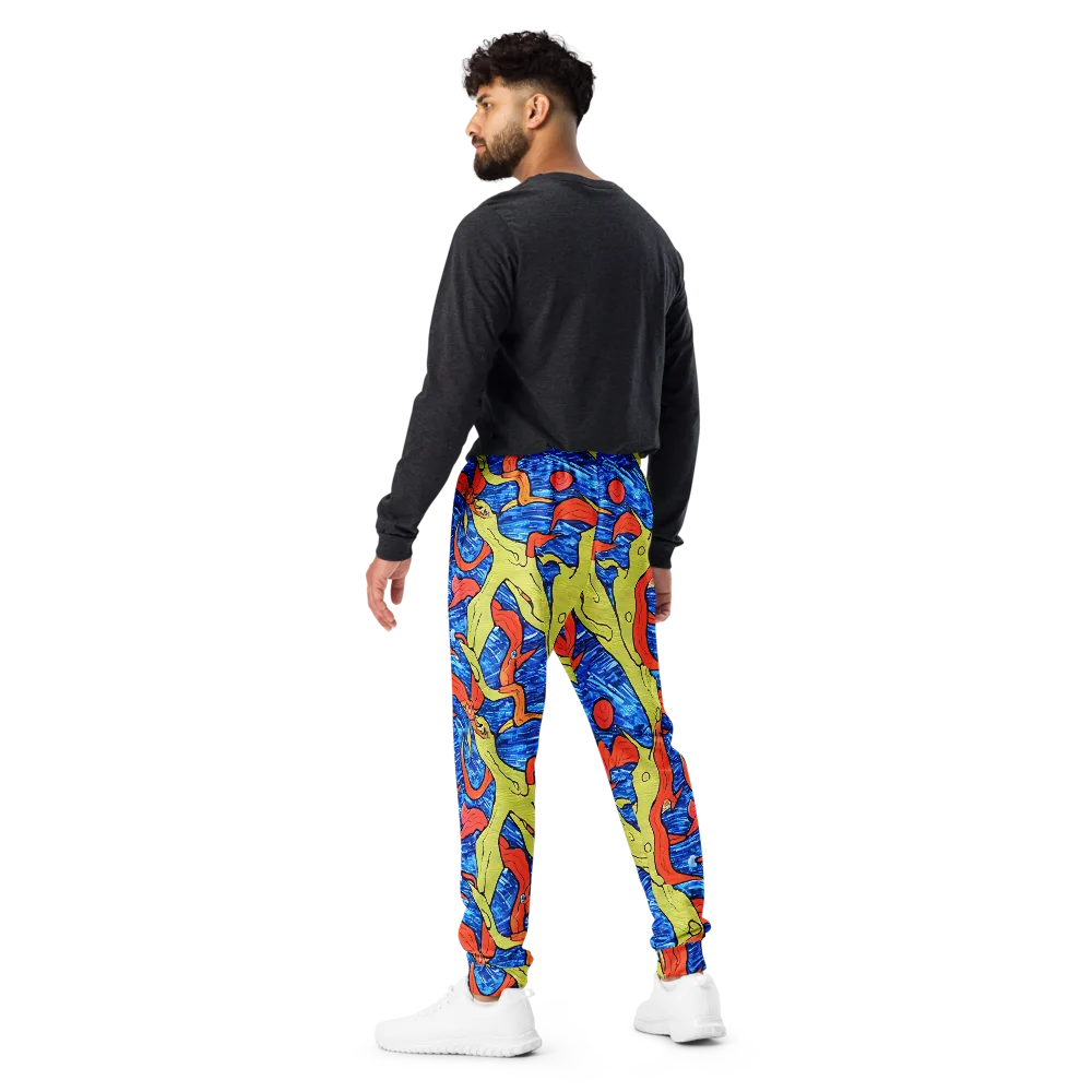 Barbier's Wave on Men's Joggers — Back