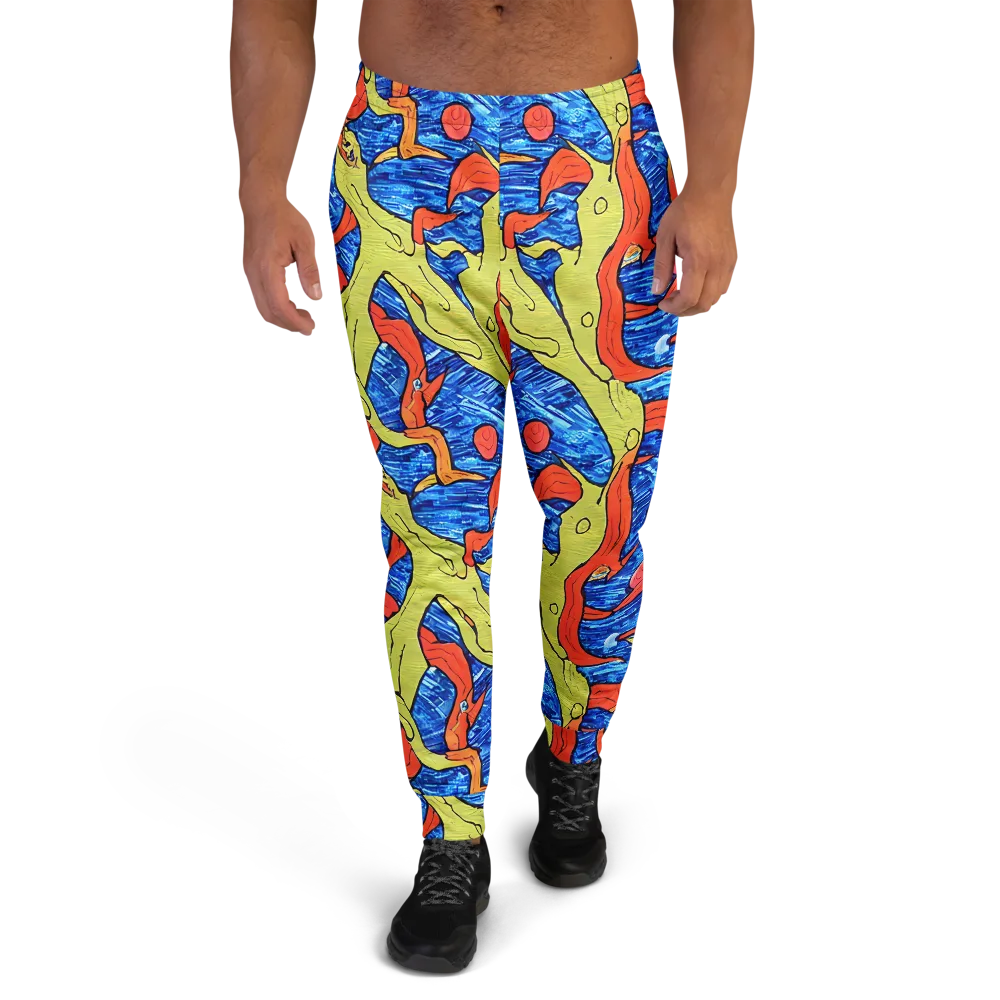 Barbier's Wave on Men's Joggers — Front