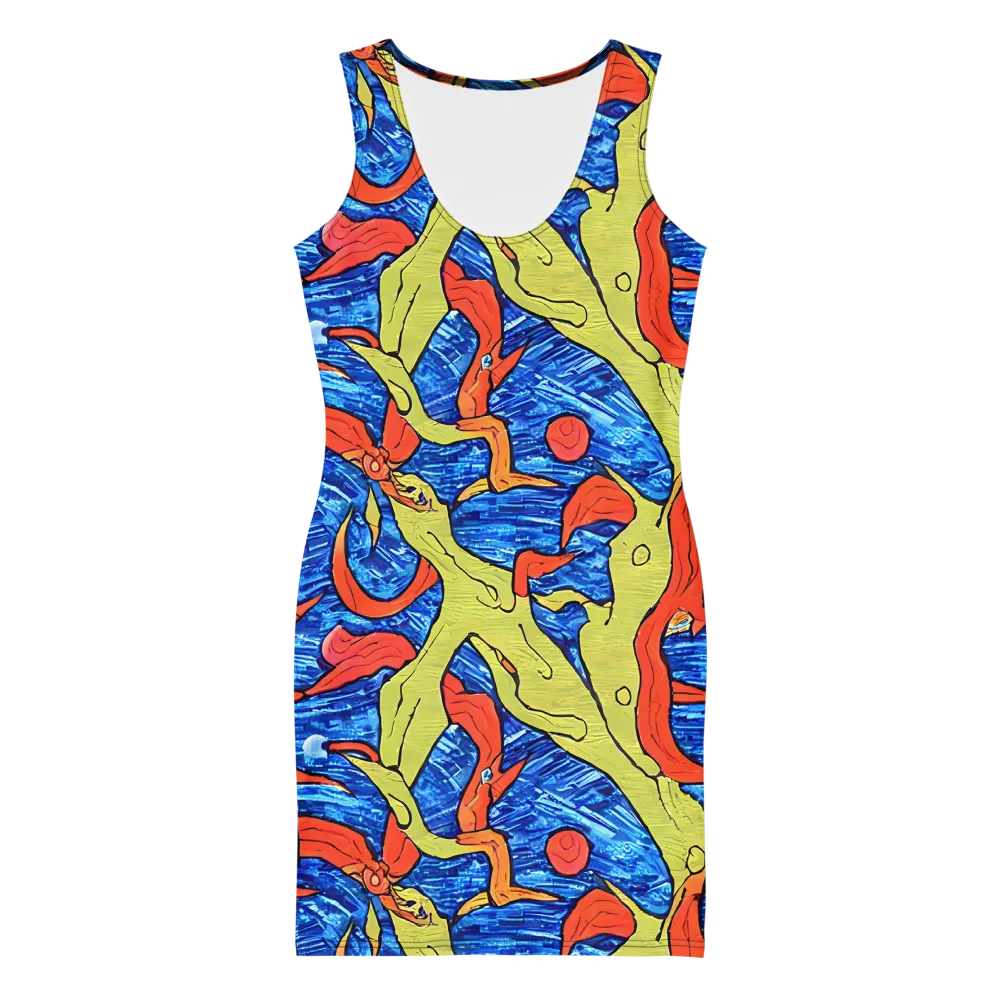 Barbier's Wave on Bodycon Dress — Front