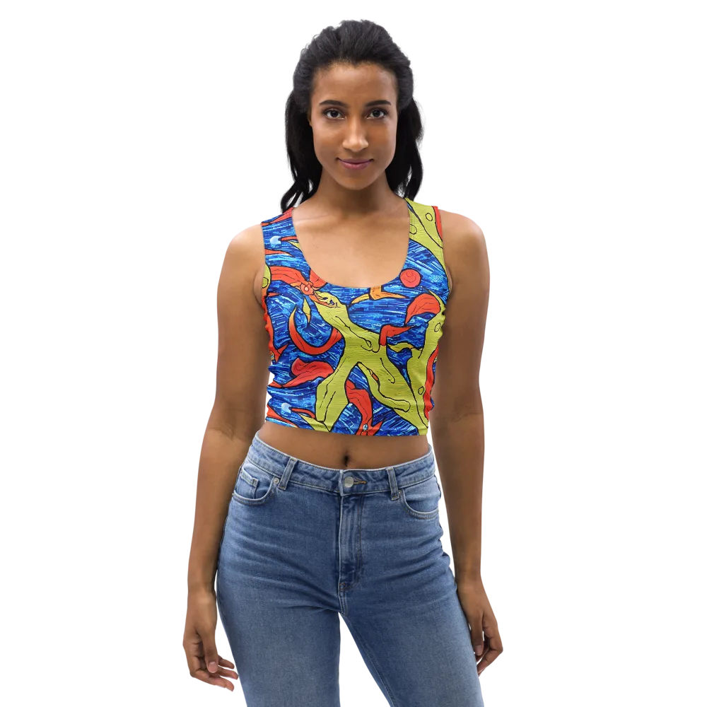 Barbier's Wave on Crop Top — Front