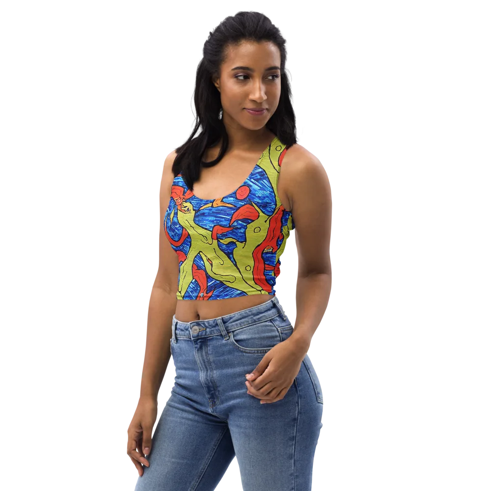 Barbier's Wave on Crop Top — Left Front