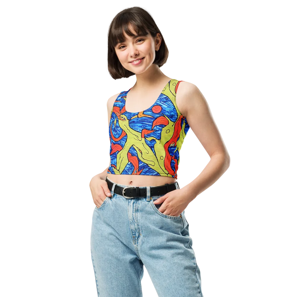 Barbier's Wave on Crop Top — Front