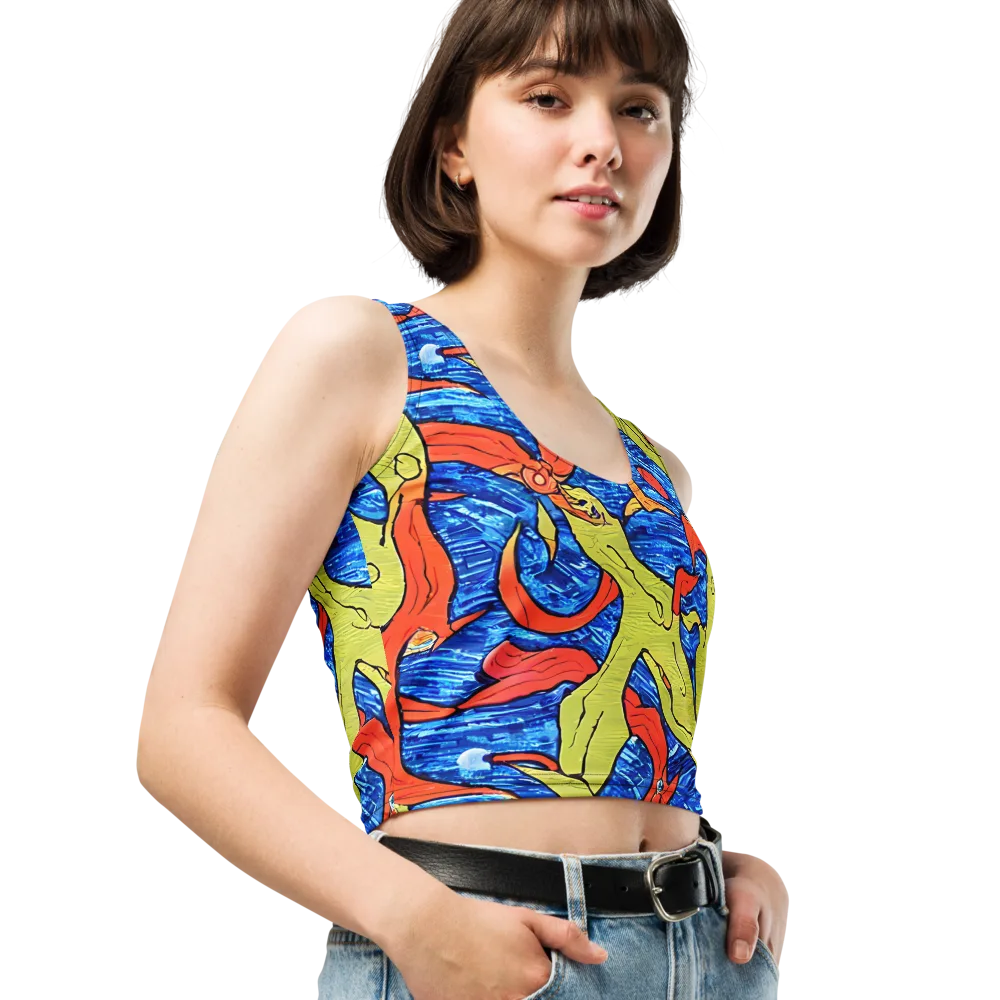 Barbier's Wave on Crop Top — Right Front