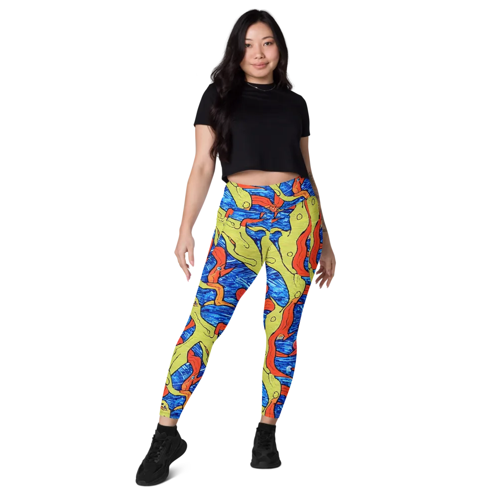 Barbier's Wave on Leggings with Pockets — Front