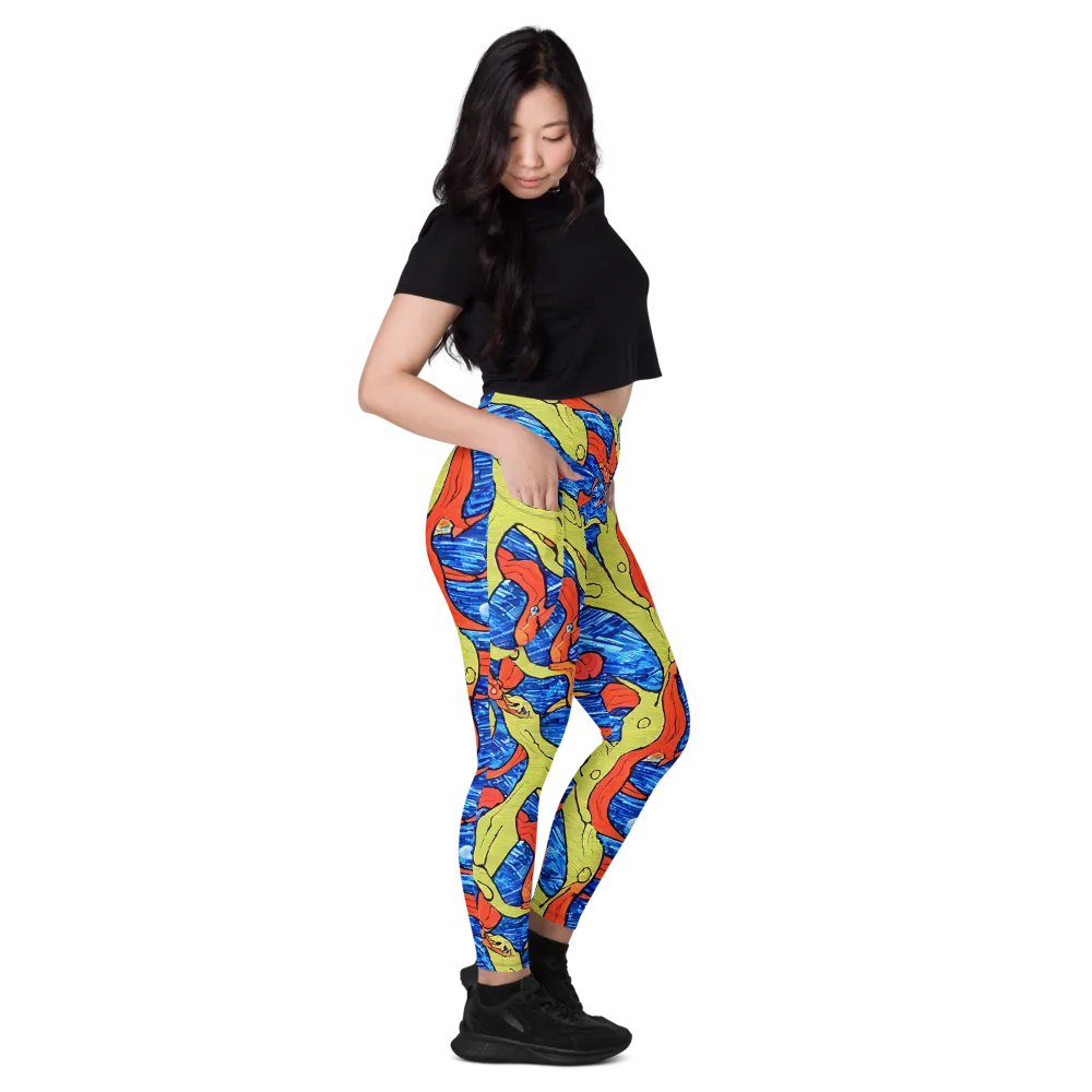 Barbier's Wave on Leggings with Pockets — Right