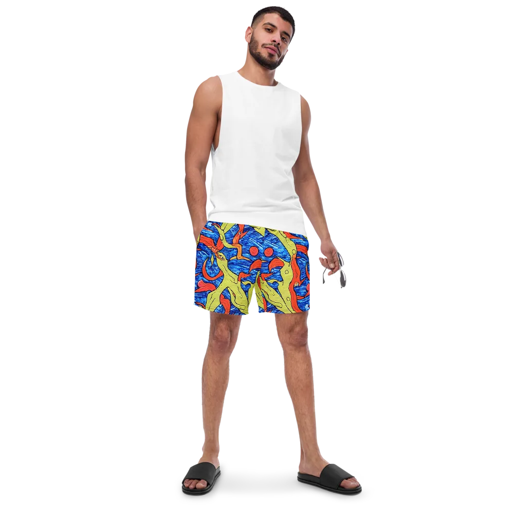 Barbier's Wave on Swim Trunks — Front