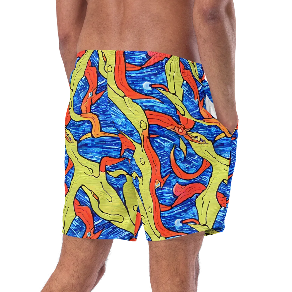 Barbier's Wave on Swim Trunks — Right Back