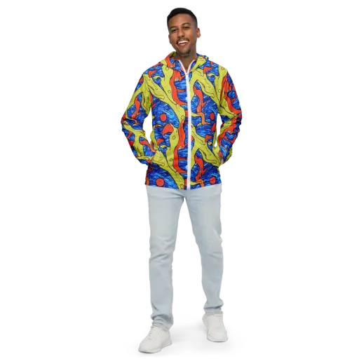 Barbier's Wave on a Men's Windbreaker