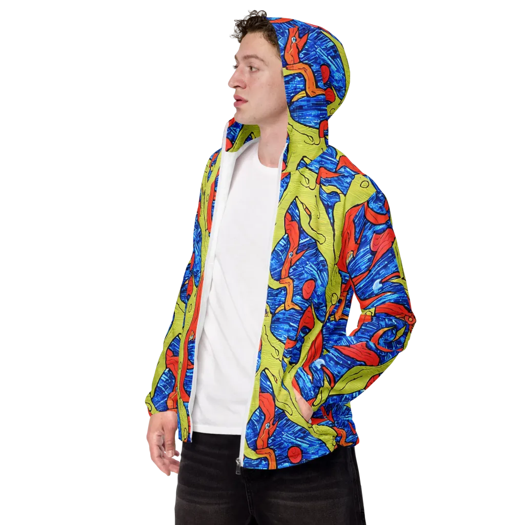 Barbier's Wave on Men's Windbreaker — Left Front