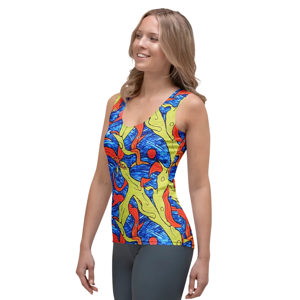 Barbier's Wave on Women's Tank Top — Left Front