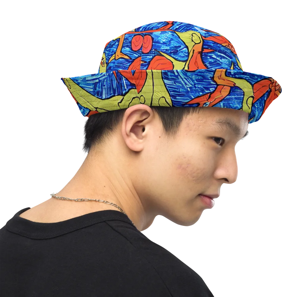 Barbier's Wave on Reversible Bucket Hat — Right Outside