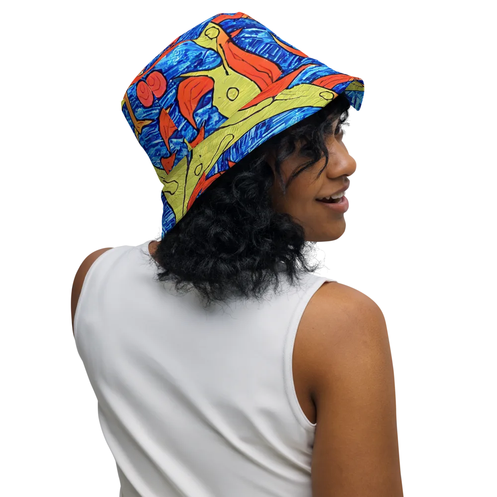 Barbier's Wave on Reversible Bucket Hat — Right Outside