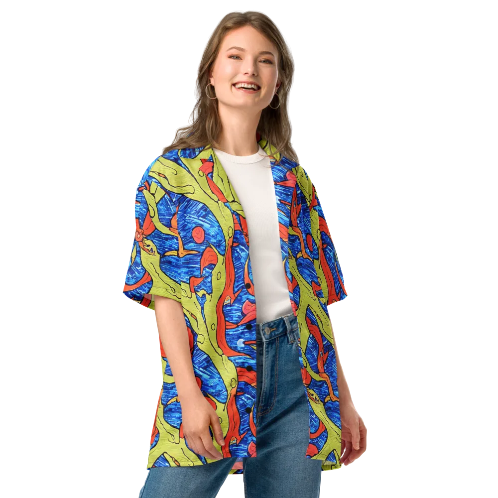 Barbier's Wave on Button Shirt — Front