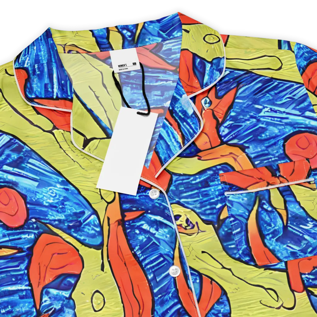 Barbier's Wave on Women's Short Sleeve Pajama Top — Product details