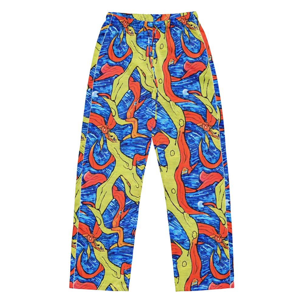 Barbier's Wave on Women's Pajama Pants — Front