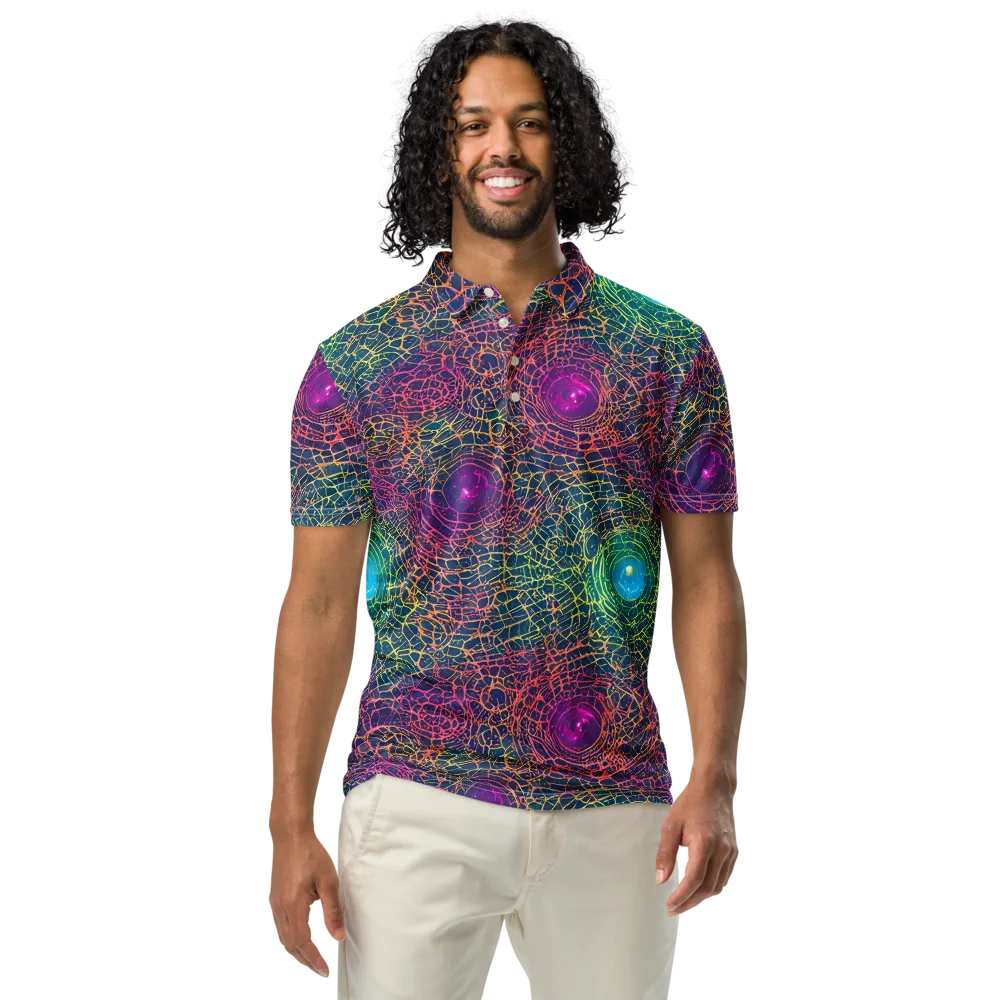 Velde Vortex on Men's Slim Fit Polo Shirt — Front