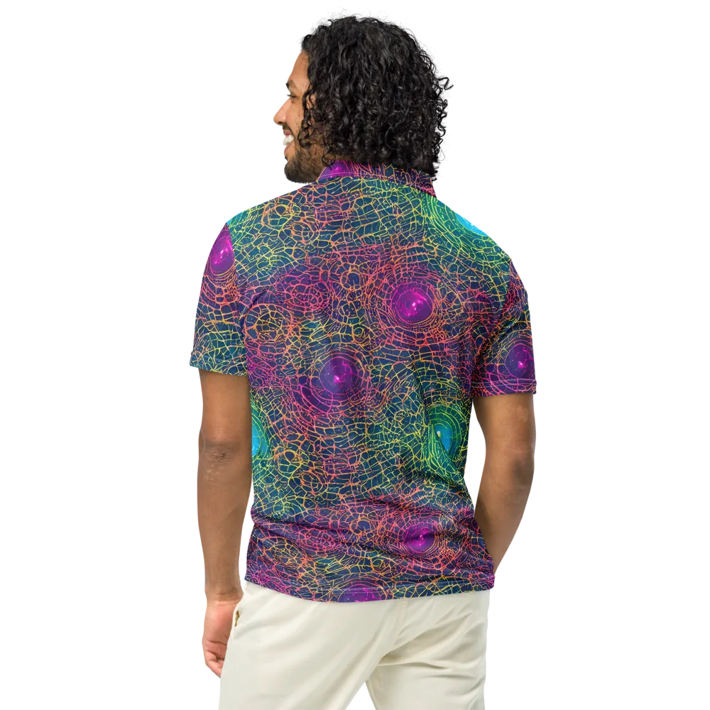 Velde Vortex on Men's Slim Fit Polo Shirt — Back