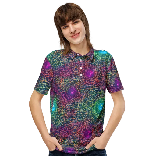 Velde Vortex on a Men's Slim Fit Polo Shirt