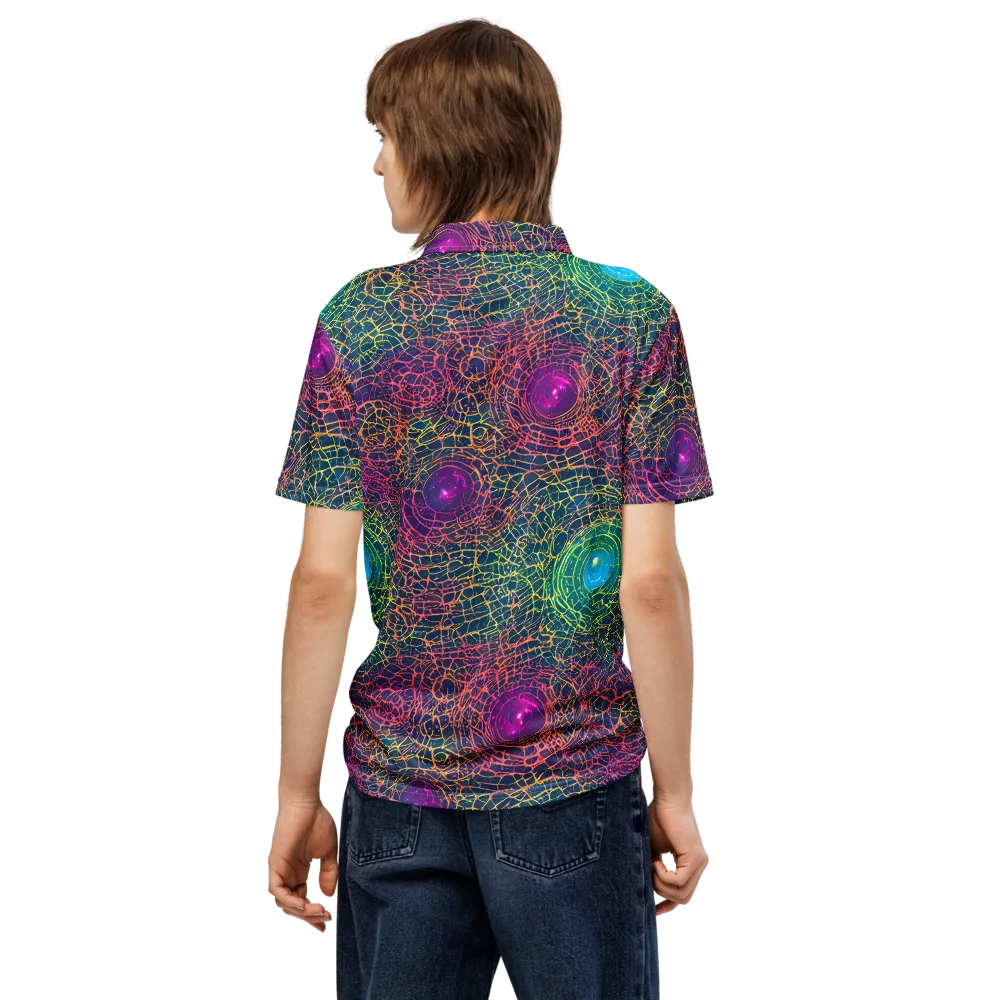Velde Vortex on Men's Slim Fit Polo Shirt — Back