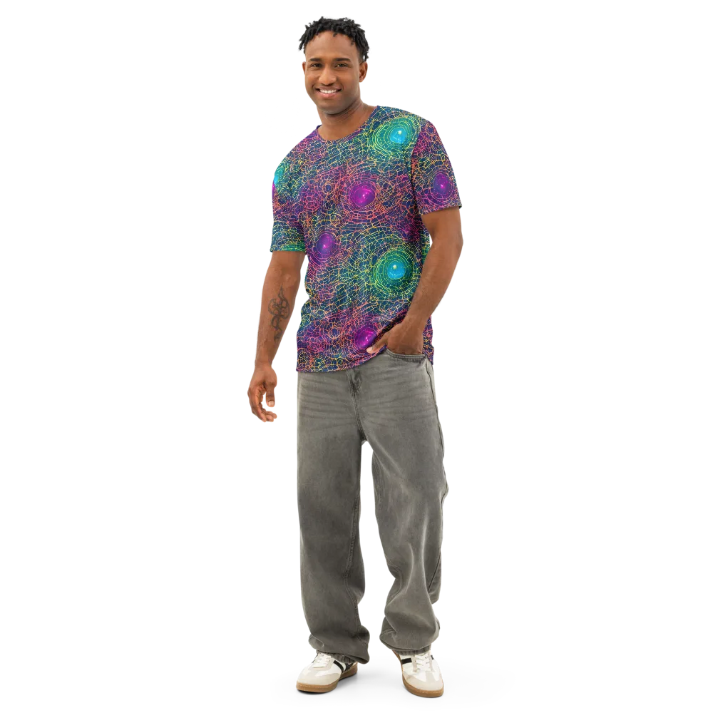 Velde Vortex on Men's Cotton Crew Neck T-Shirt — Front
