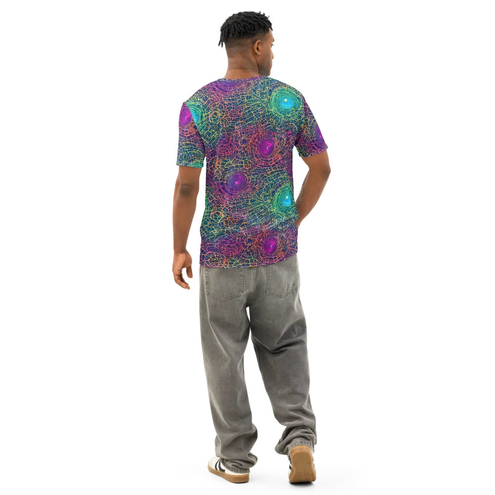 Velde Vortex on Men's Cotton Crew Neck T-Shirt — Back