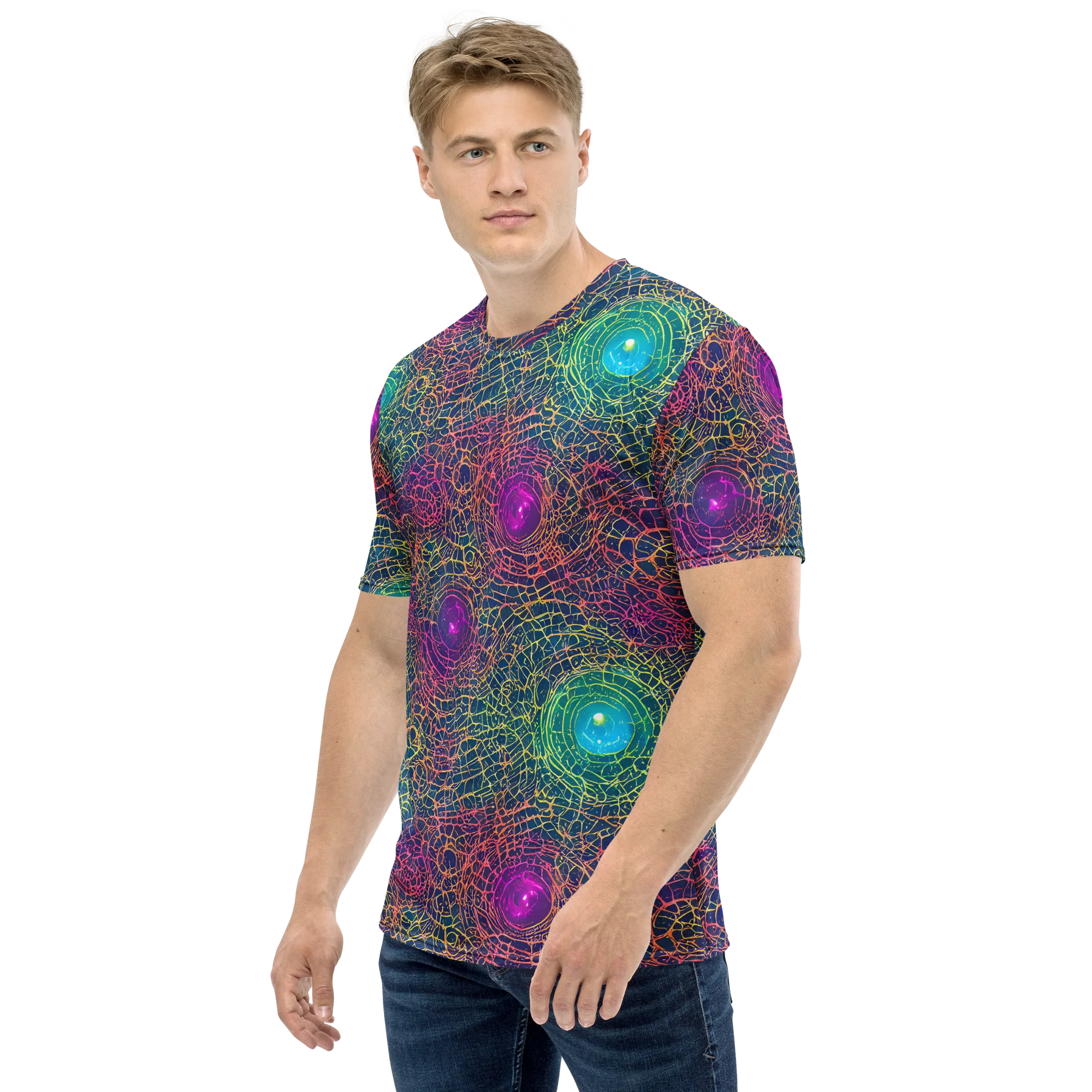 Velde Vortex on Men's Crew Neck T-Shirt — Left