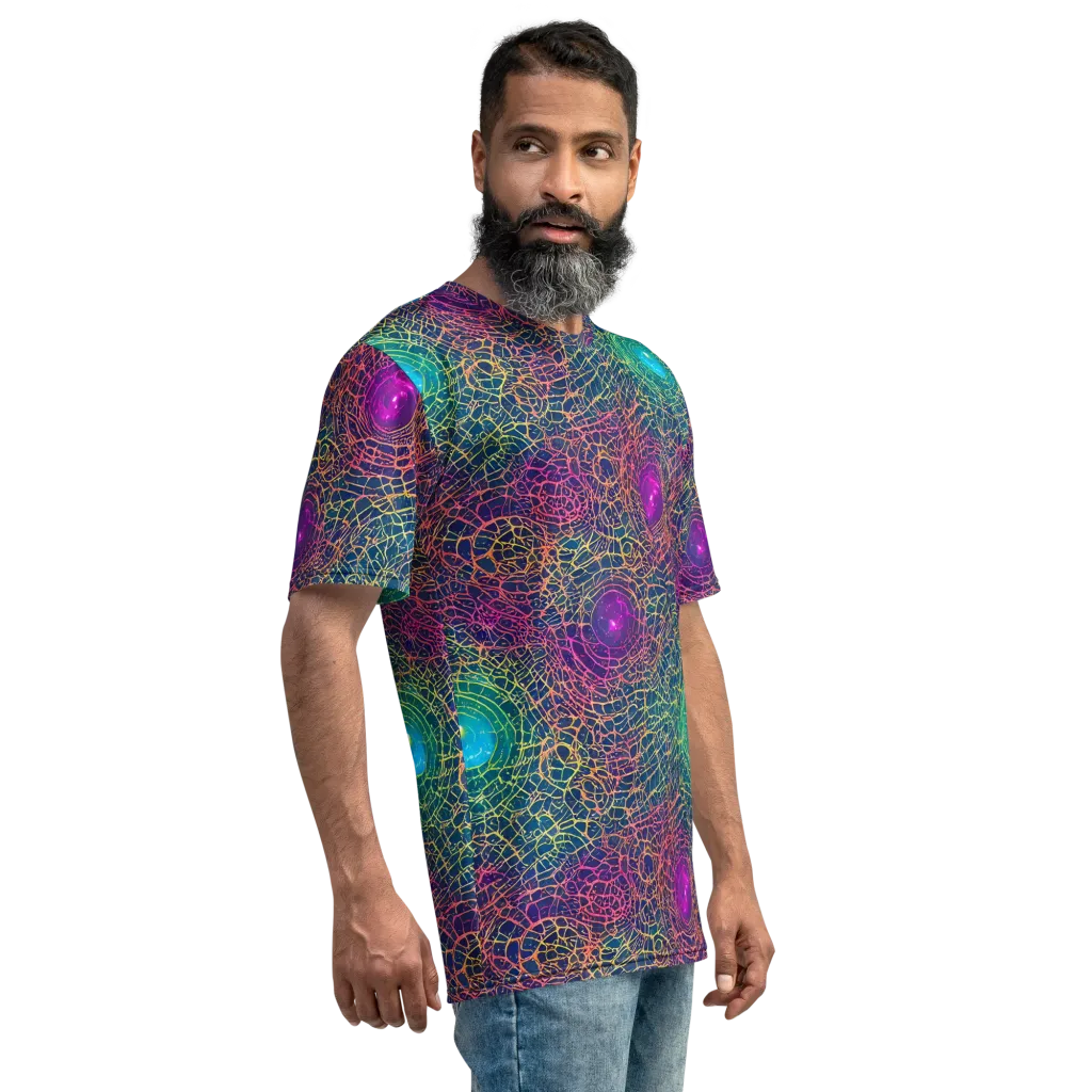 Velde Vortex on Men's Crew Neck T-Shirt — Right